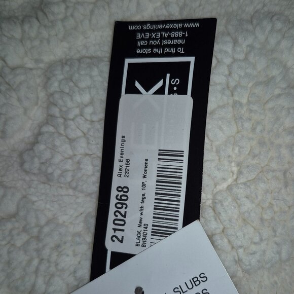 NWT Formal Alex Evenings  Off the Shoulder with Straps Black Gown  (10) - Picture 10 of 15